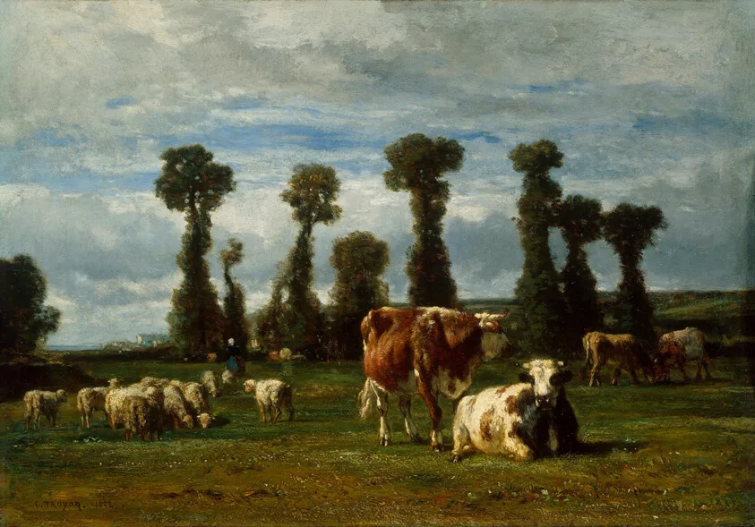 Pasture in Normandy by Constant Troyon, 1852