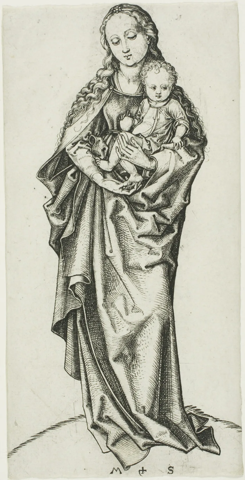 The Madonna and Child with an Apple by Martin Schongauer, c. 1475