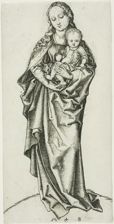 The Madonna and Child with an Apple by Martin Schongauer, c. 1475