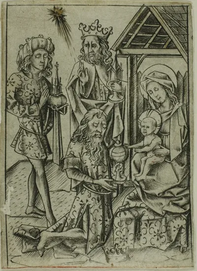 The Adoration of the Magi by Israhel van Meckenem, the younger, n.d.