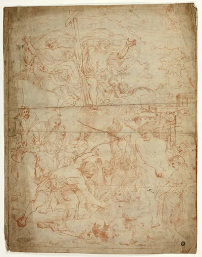 Stoning of Saint Stephen by Charles Le Brun, n.d.