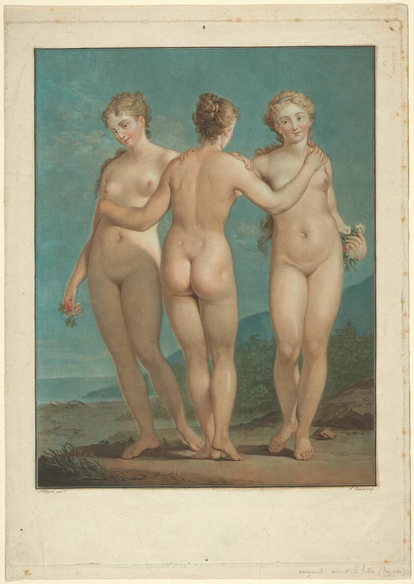 Les Trois Graces (The Three Graces) by Jean François Janinet, 1786