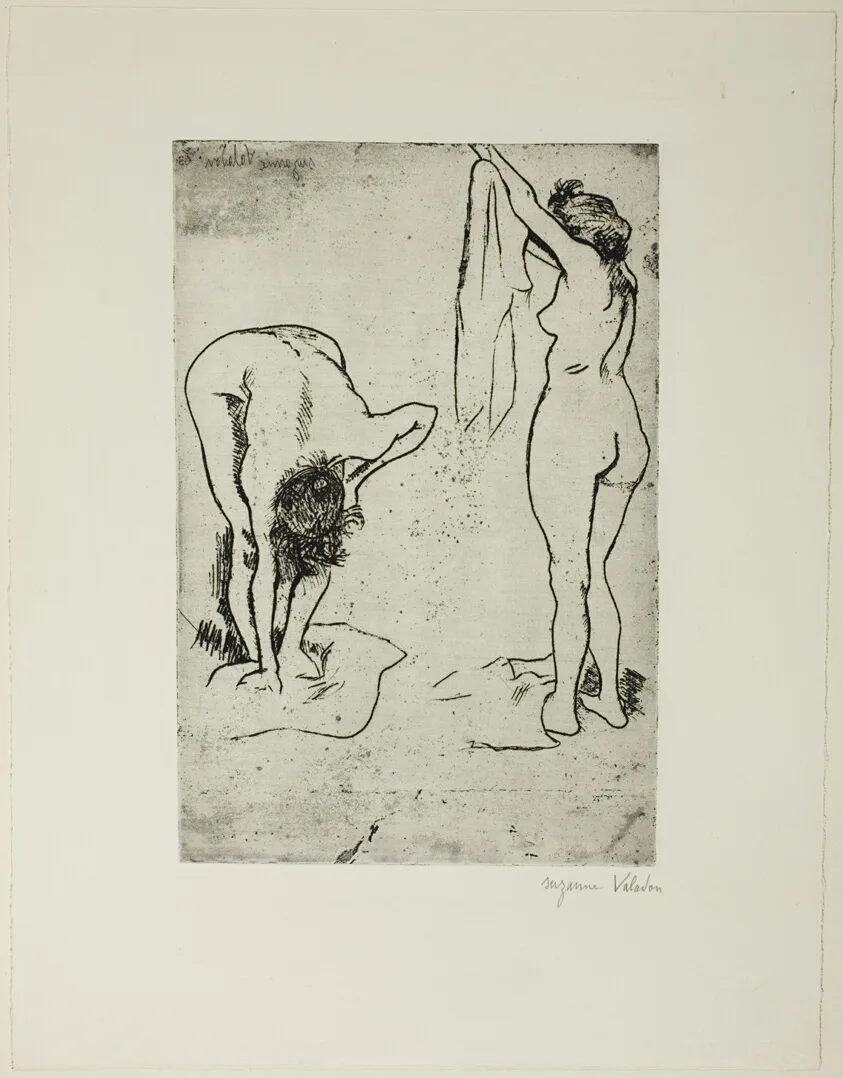 Two Women Drying Themselves by Suzanne Valadon, 1895