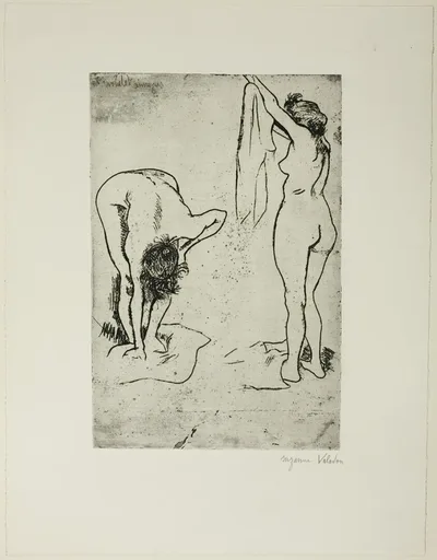 Two Women Drying Themselves by Suzanne Valadon, 1895