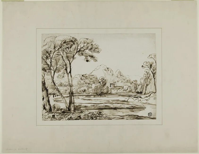 Landscape with River and Distant Hills by Franz Kobell, n.d.