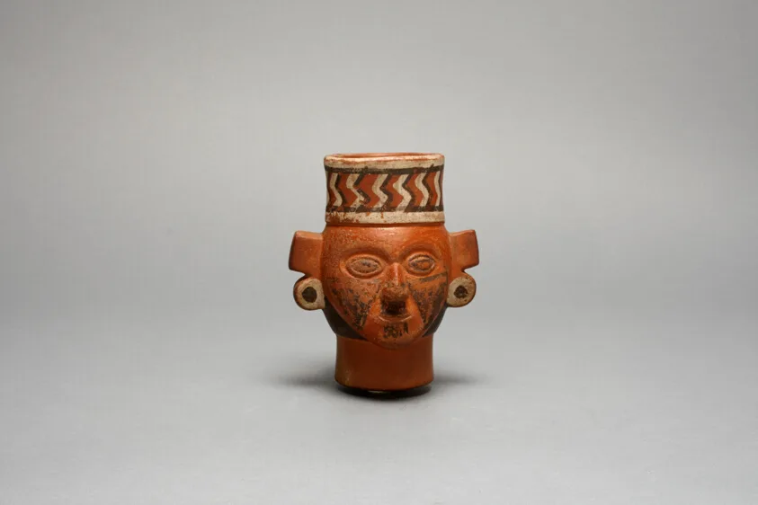 Drinking Vessel in the Form of a Head by Inca, 1450–1532