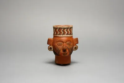 Drinking Vessel in the Form of a Head by Inca, 1450–1532