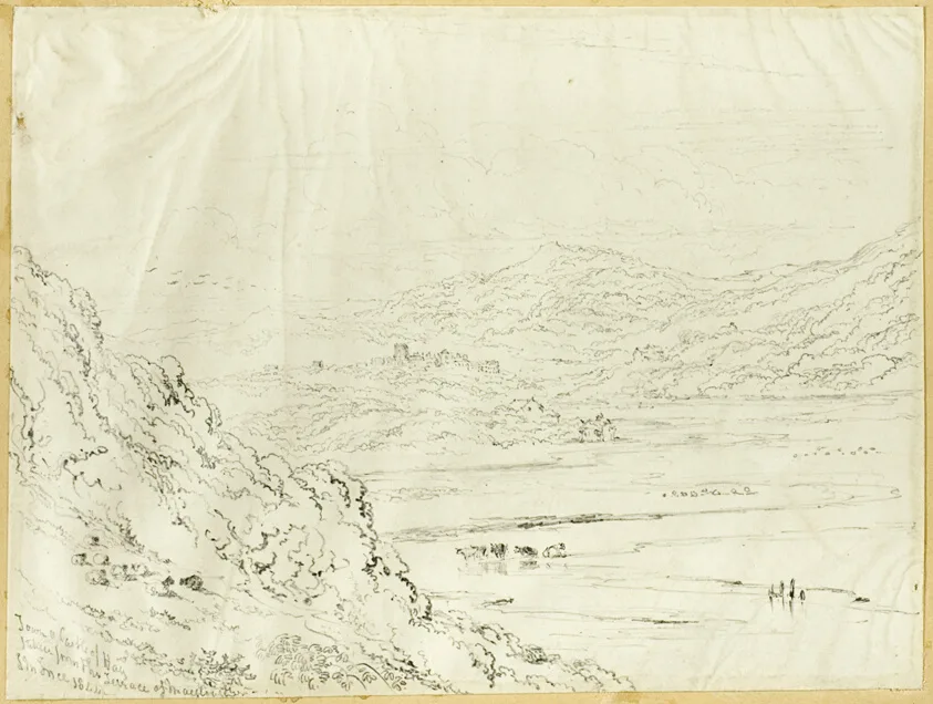 Town and Castle of Hay by Joseph Murray Ince, 1844