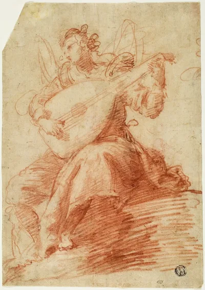 Angel Playing a Lute by Jacopo Confortini, n.d.