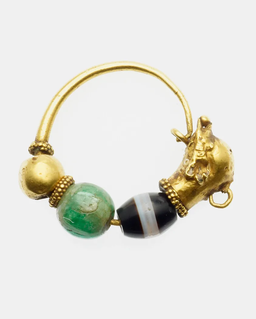 Earring with Dolphin Head Finial by Ancient Greek, 3rd-2nd century BCE