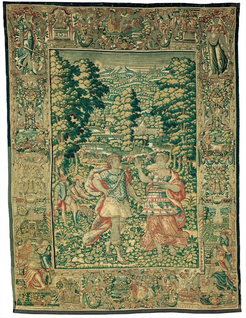 Venus and Adonis (?) with the Duck Hunt by Jacques Geubels, I, c. 1600