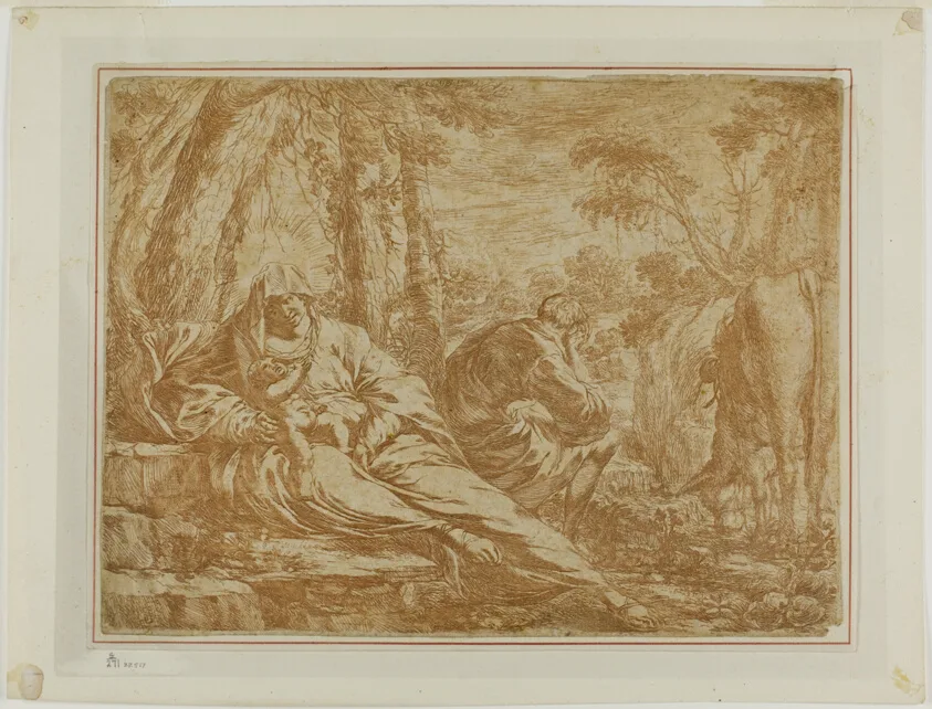 Rest on the Flight into Egypt by Bartolomeo Biscaino, n.d.