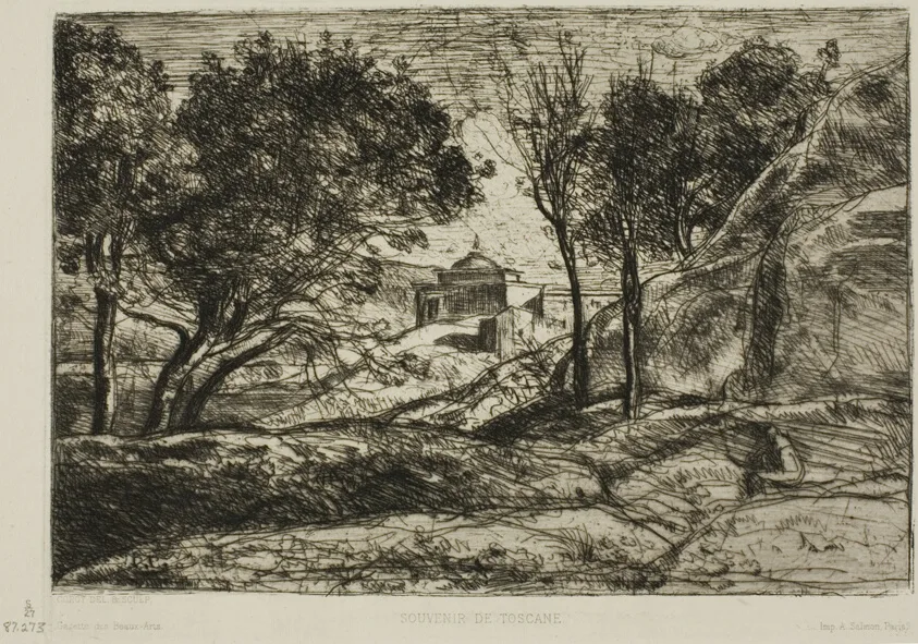 Souvenir of Tuscany by Jean Baptiste Camille Corot, c. 1845