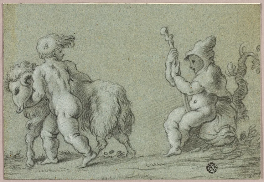 Putti as Goatherds by Unknown artist, n.d.