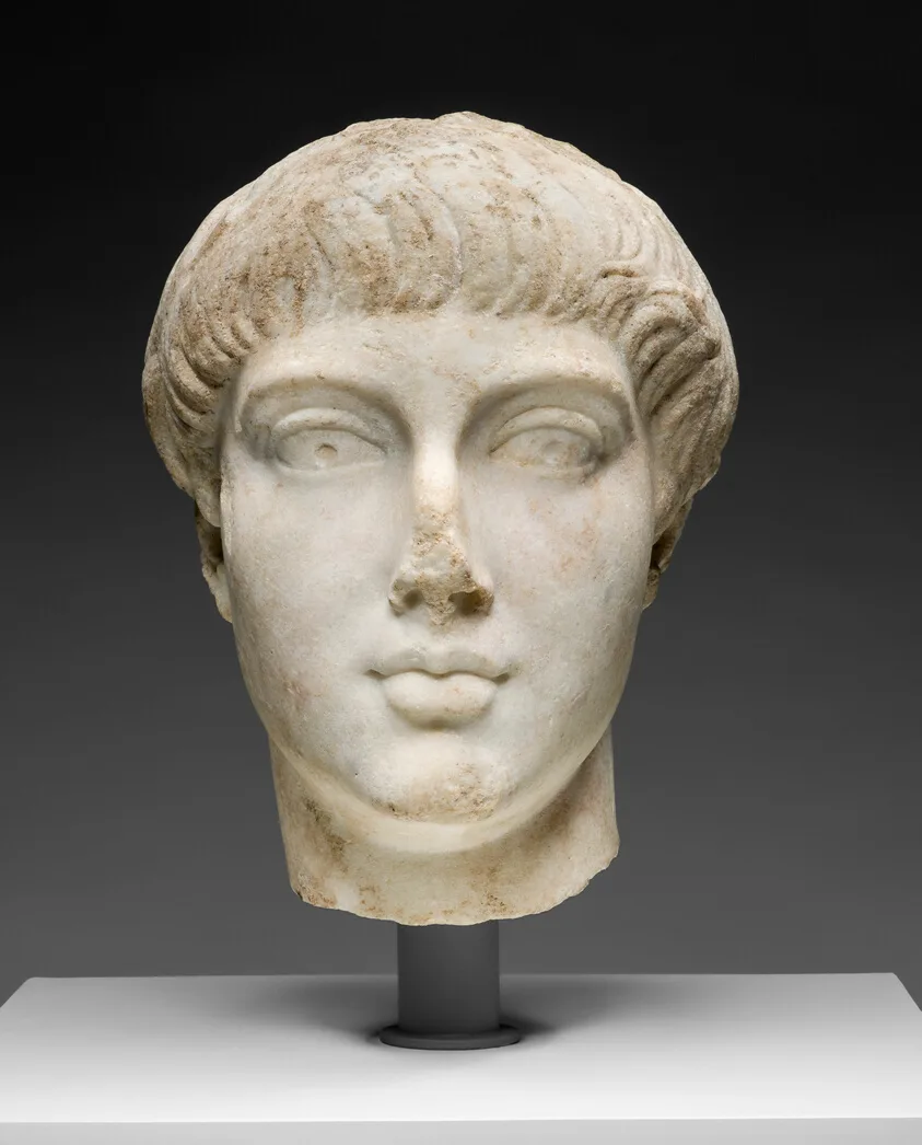 Portrait Head of a Youth by Ancient Roman, 14-68, reworked by the late 4th-early 5th century