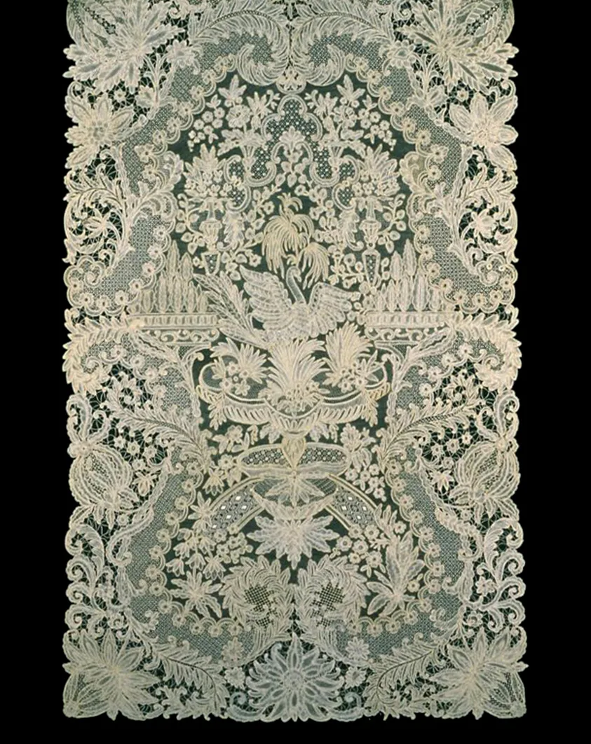 Scarf by Belgium, Brussels, 1865/1900 (based on design from 1720/30)