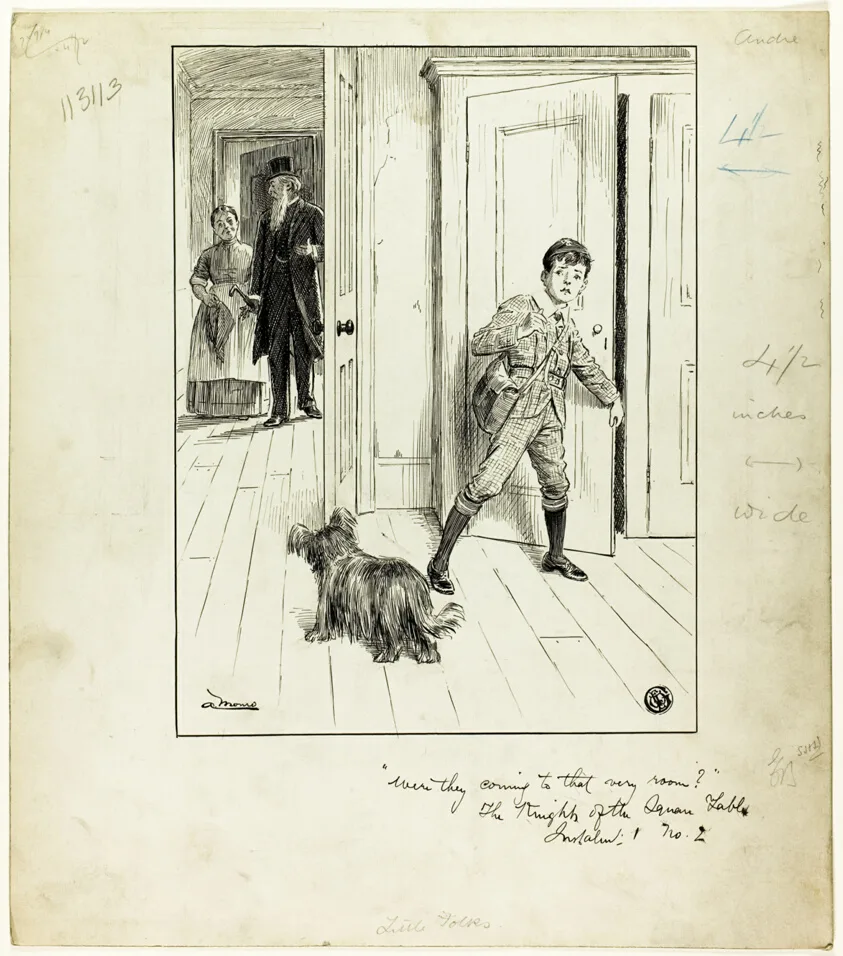 Were They Coming to That Very Room? (The Knights of the Square Table) by A. Monro, c. 1890