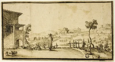 View of San Miniato and San Francesco al Monte Outside Florence by Valerio Spada, n.d.