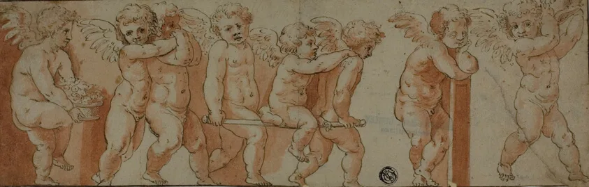 Frieze with Eight Putti by Polidoro da Caravaggio, n.d.