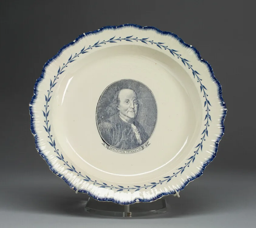 Plate by English for the American market, c. 1790