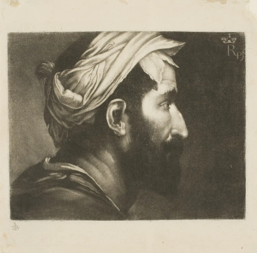 Head of Executioner, from John Evelyn's Sculptura by Richard Houston, 1755
