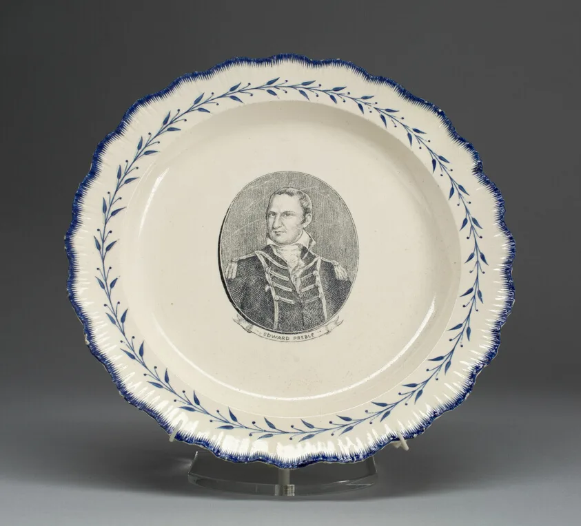 Plate by English for the American market, c. 1790