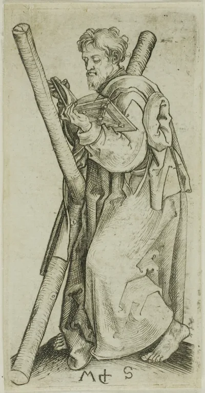 St. Andrew, from Apostles by Martin Schongauer, n.d.