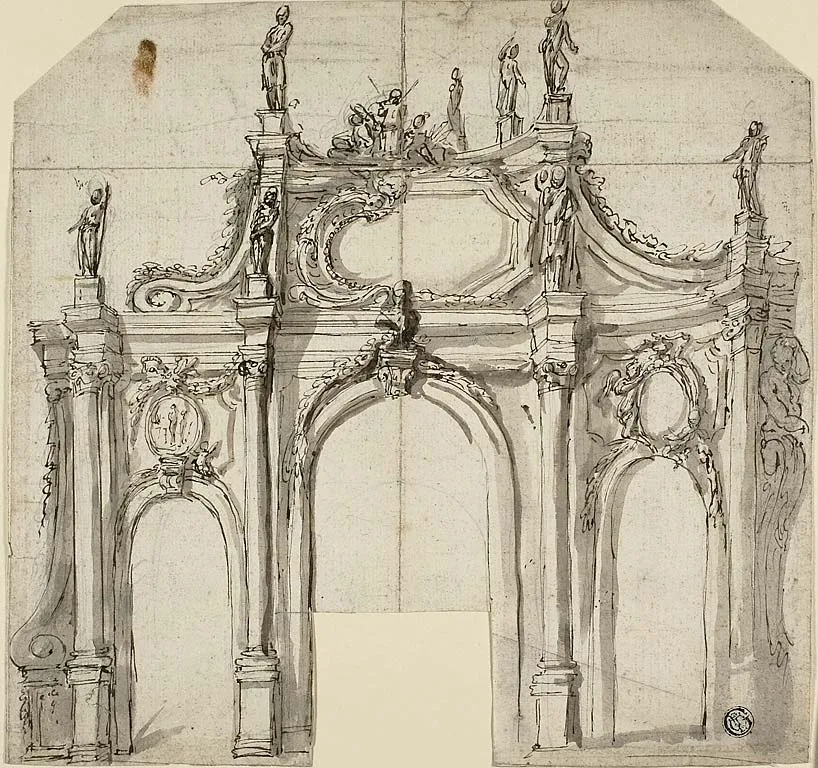 Triumphal Arch by Agostino Mitelli, 1600/99