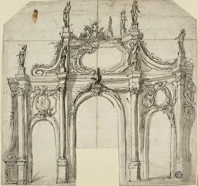 Triumphal Arch by Agostino Mitelli, 1600/99