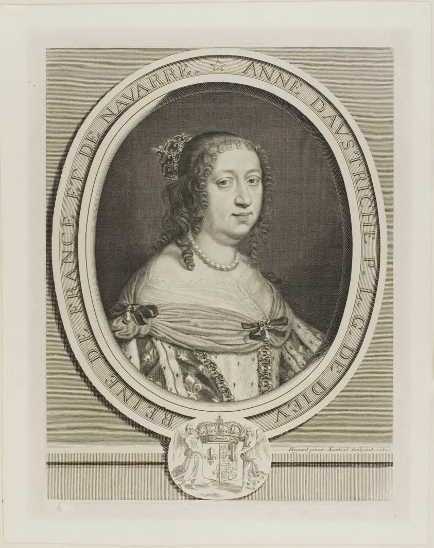 Anne of Austria, Queen of France by Robert Nanteuil, 1660