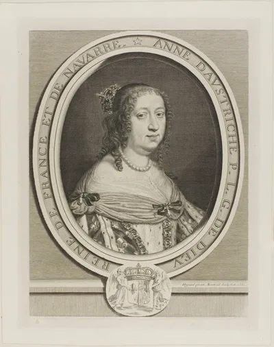 Anne of Austria, Queen of France by Robert Nanteuil, 1660