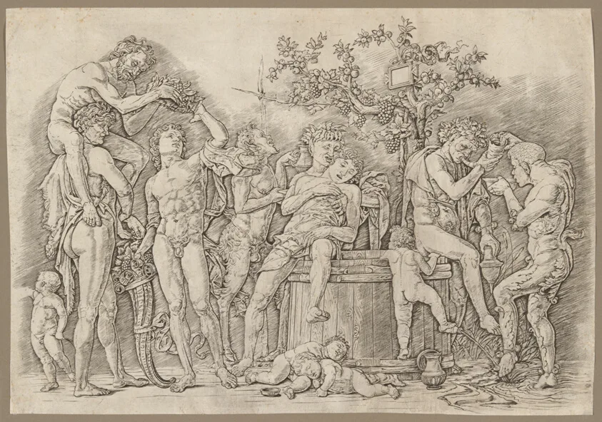 Bacchanal with a Wine Vat by Andrea Mantegna, c. 1470