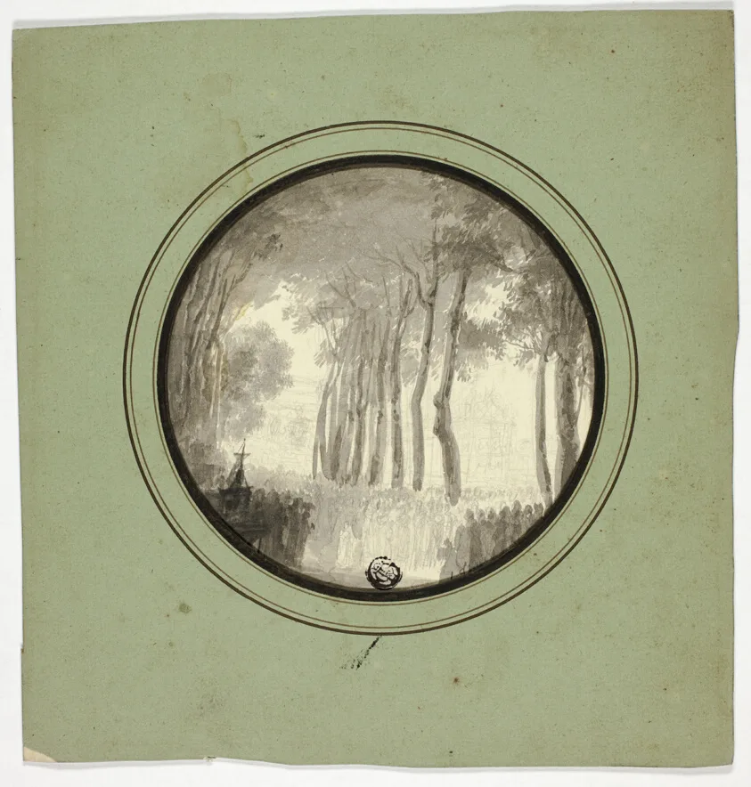 Religious Procession Under Trees by Unknown, n.d.