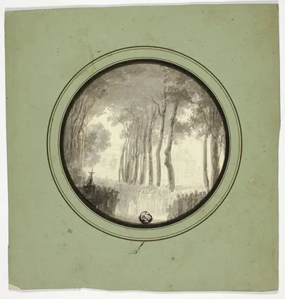 Religious Procession Under Trees by Unknown, n.d.