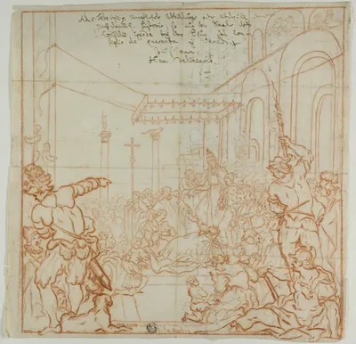 Submission of the Emperor Frederick Barbarossa to Pope Alexander III by Federico Zuccaro, 1712