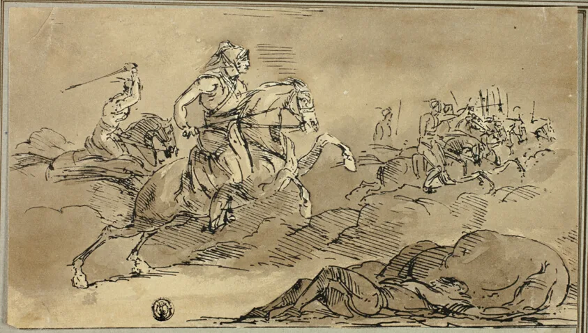 Cavalry Going Into Battle by James Stuart, 1813