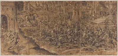 Aeneas Leaving the Burning City of Troy by Unknown artist, n.d.