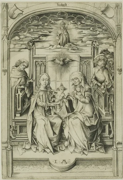 The Holy Family by Israhel van Meckenem, the younger, 1475/85