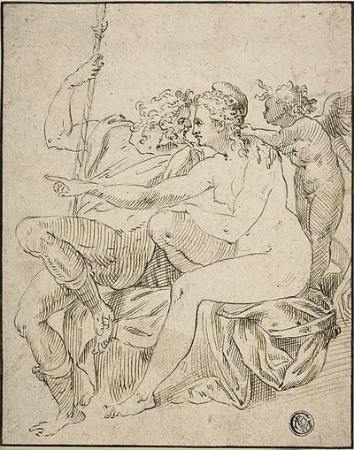 Venus, Mars, and Cupid by Style of Frans Floris, I, n.d.