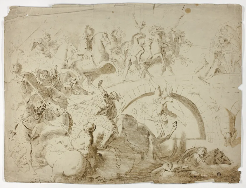 Battle of Ponte Molle by Style of Leonard Bramer, n.d.