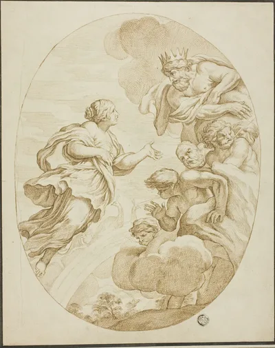 Juno, Zeus and Aeolus by Pietro da Cortona, n.d.