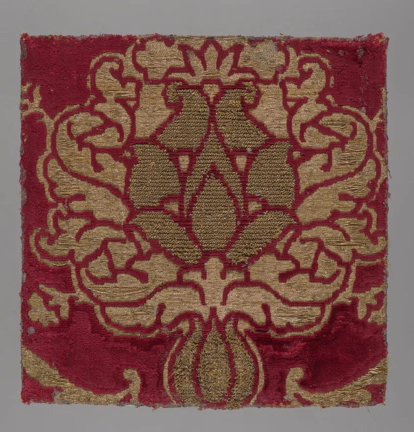 Fragment of Velvet by Italy, Mid-15th-early 16th century