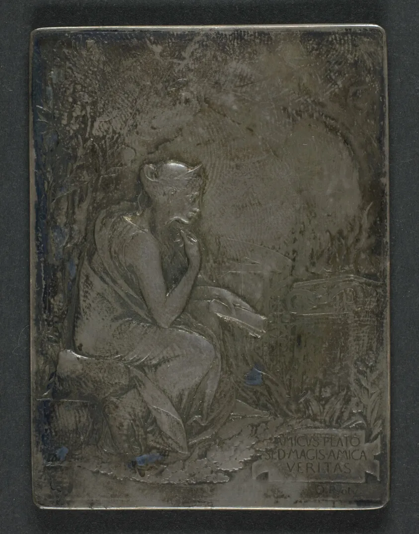Amicus Plato and Scientia by Louis Oscar Roty, c. 1880/92