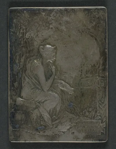 Amicus Plato and Scientia by Louis Oscar Roty, c. 1880/92