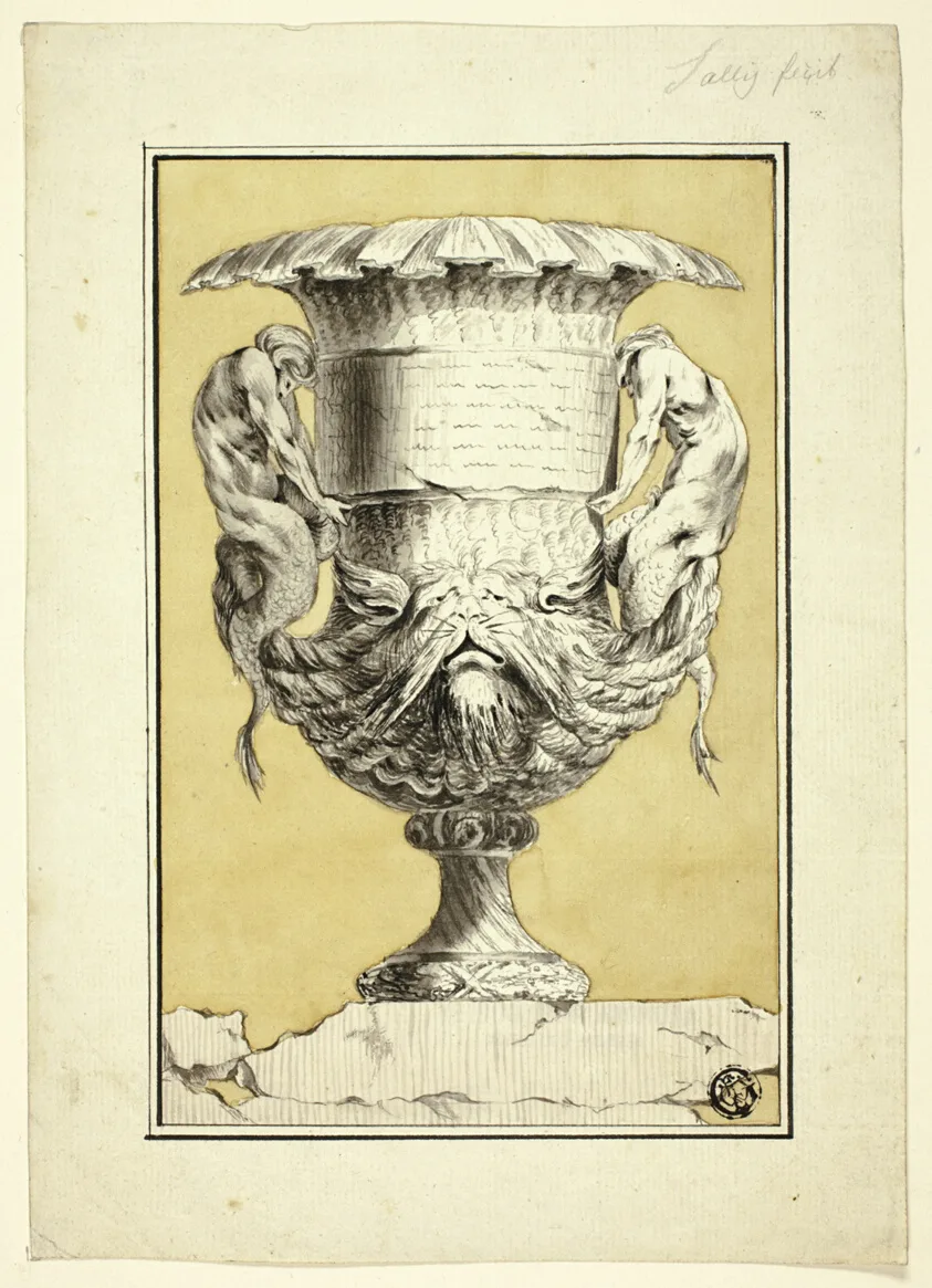 Monumental Vase with Anthropomorphic Figures by Jacques François Joseph Saly, after 1746