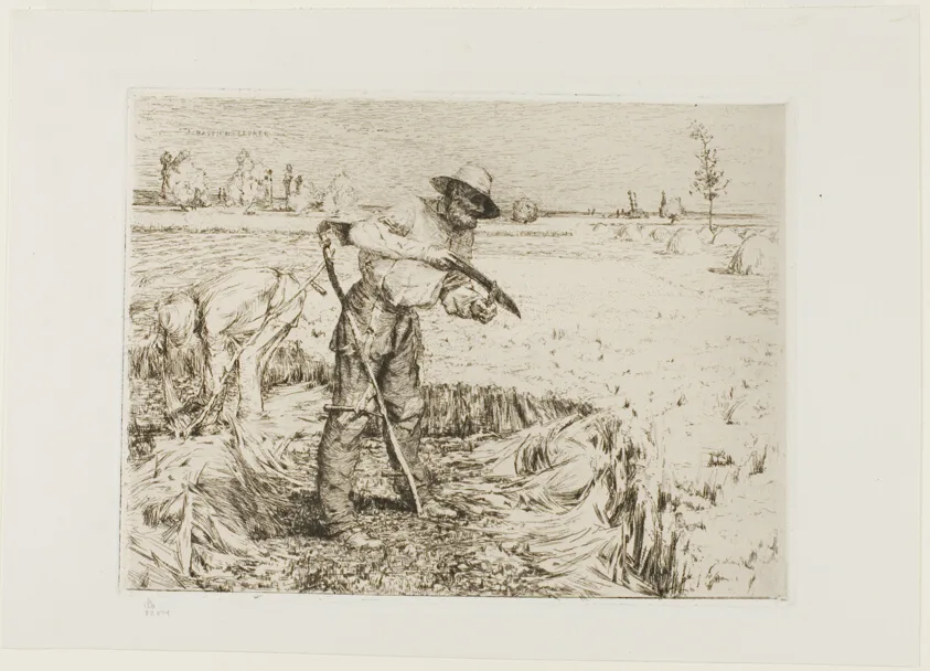 Mower Honing a Scythe by Jules Bastien-Lepage, 1878