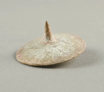 Statuette Fragment: Round Hat by Ancient Greek, 4th-3rd century BCE