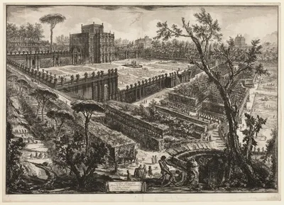 Villa Pamphili outside Porta S. Pancrazio, from Views of Rome by Giovanni Battista Piranesi, 1776, published 1800–07