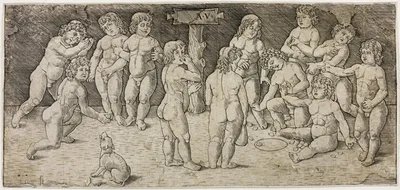 Twelve Cupids Playing by Giovan Pietro Birago, c. 1477
