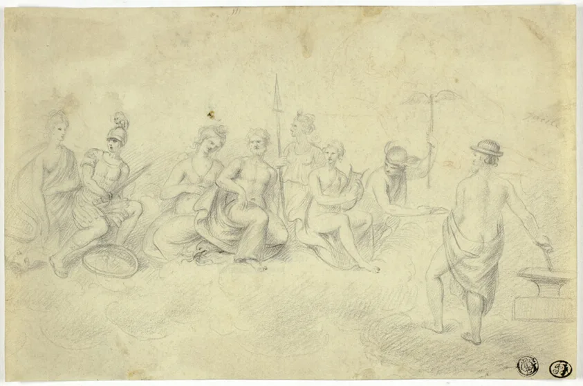 Assembly of Gods and Goddesses on Mount Olympus by Unknown artist, n.d.